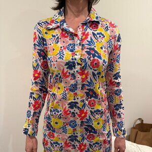 Roller Rabbit long sleeve button down dress